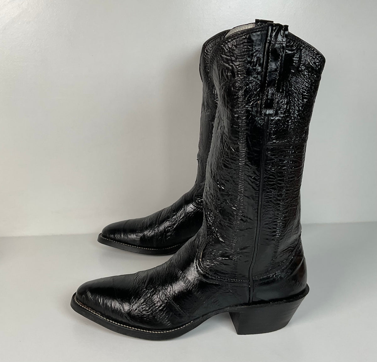 Vintage Nocona Full Eel Skin Cowboy Boots | Exotic | Men’s 6.5 | Women’s 7.5