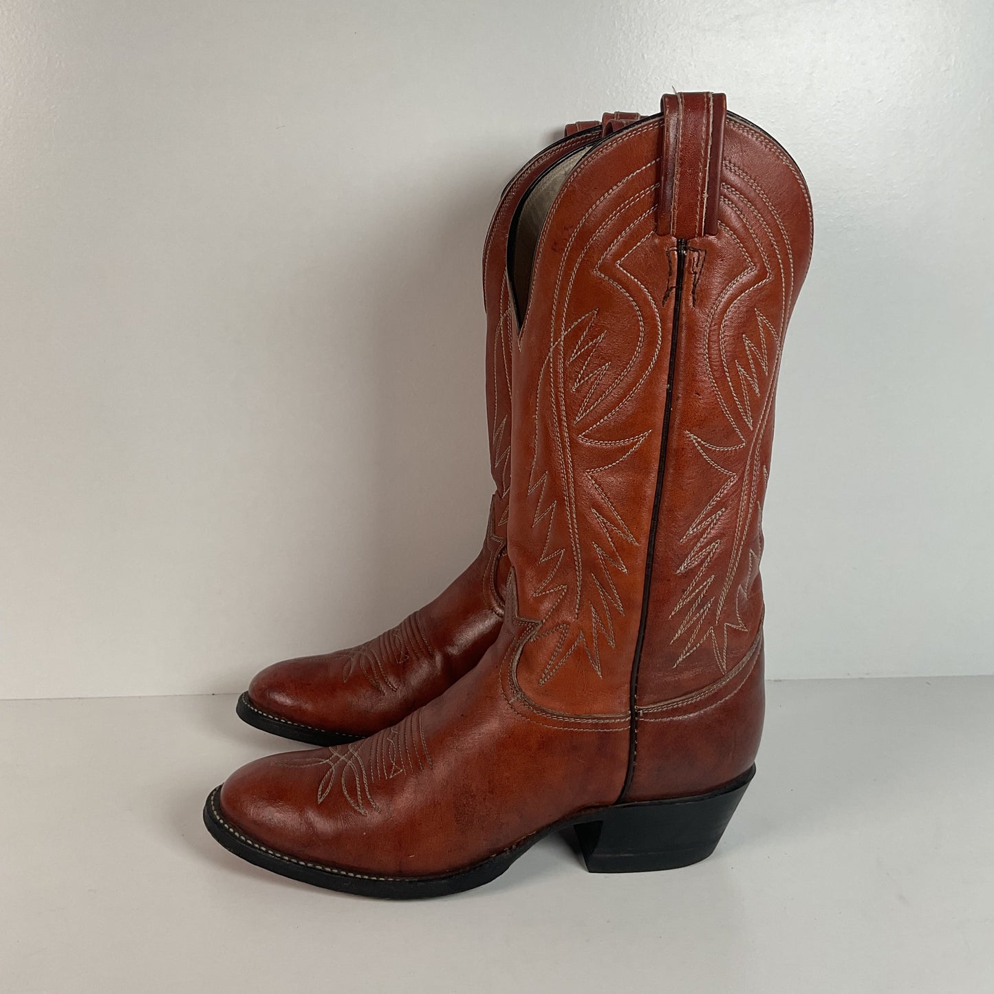 Vintage Tony Lama Cowboy Boots | Chocolate Cow | Men’s 7.5 C | Women’s 8.5