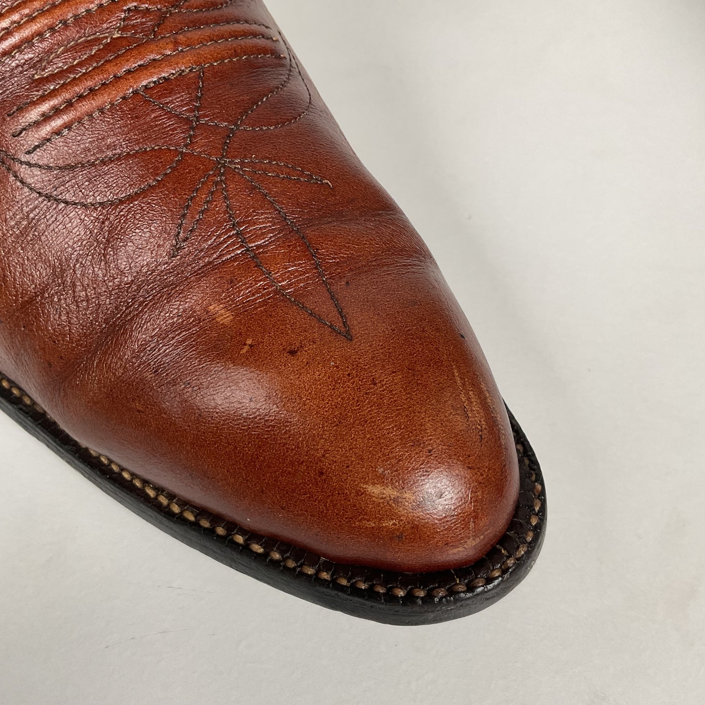 Vintage Tony Lama Cowboy Boots | Chocolate Cow | 1980s | Men’s 10 D
