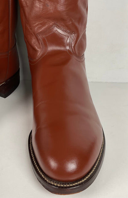 Vintage Justin Roper Boots | Cowboy | USA Made | Brown | Men’s 12 EE