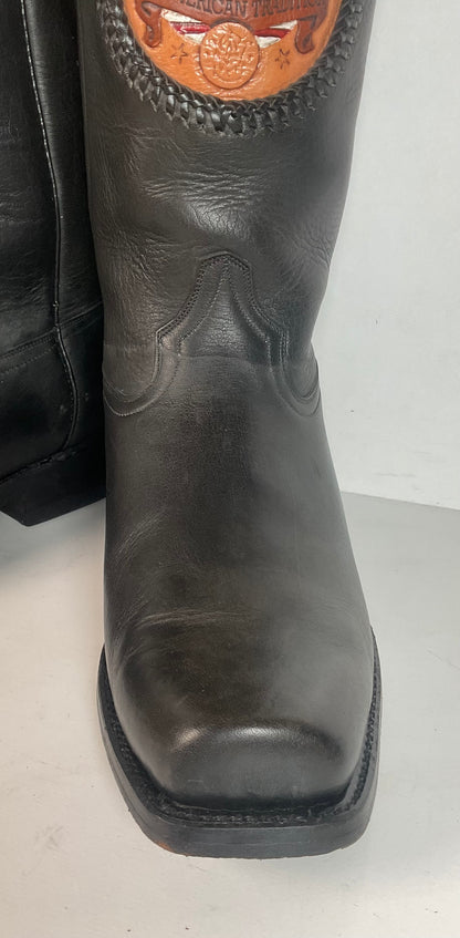 Smith And Wesson Square Toe Western Boots 9.5 EE Campus Cavalry