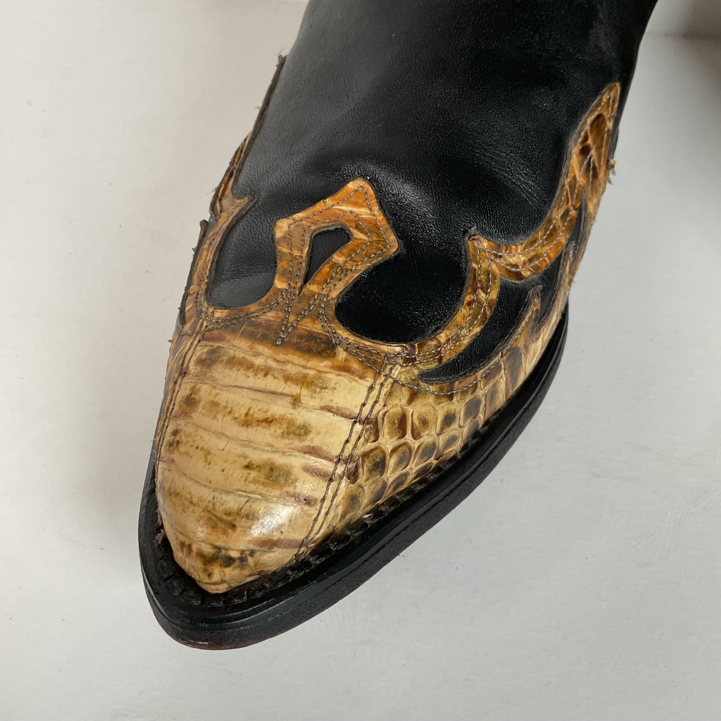 Dan Post for Code West Cowboy Boots | Python Snakeskin Tip | USA Made | 9 Wide