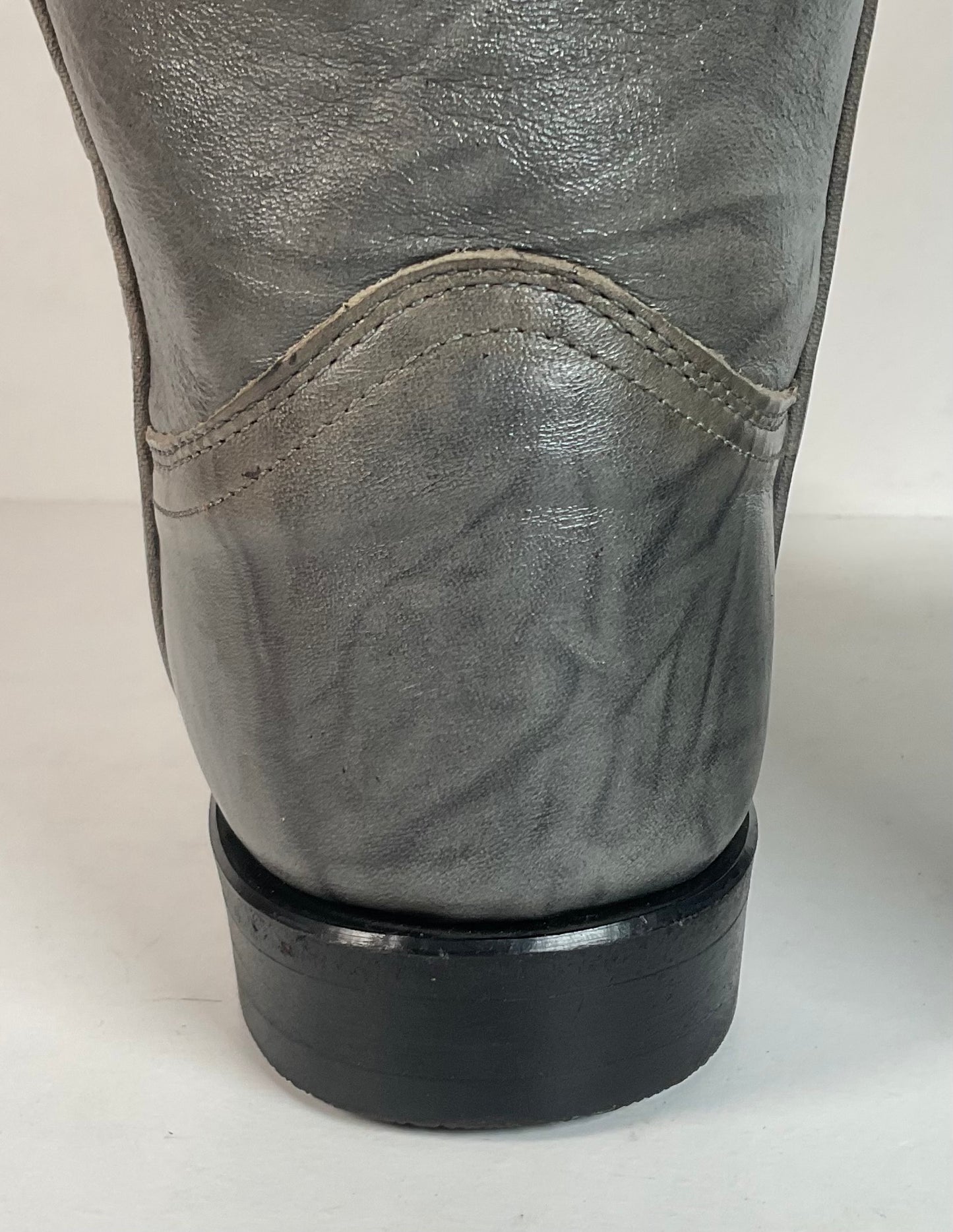 Vintage Justin Grey Marbled Campus Riding Boots 7 B USA Made