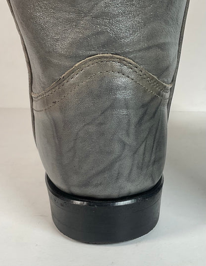 Vintage Justin Grey Marbled Campus Riding Boots 7 B USA Made