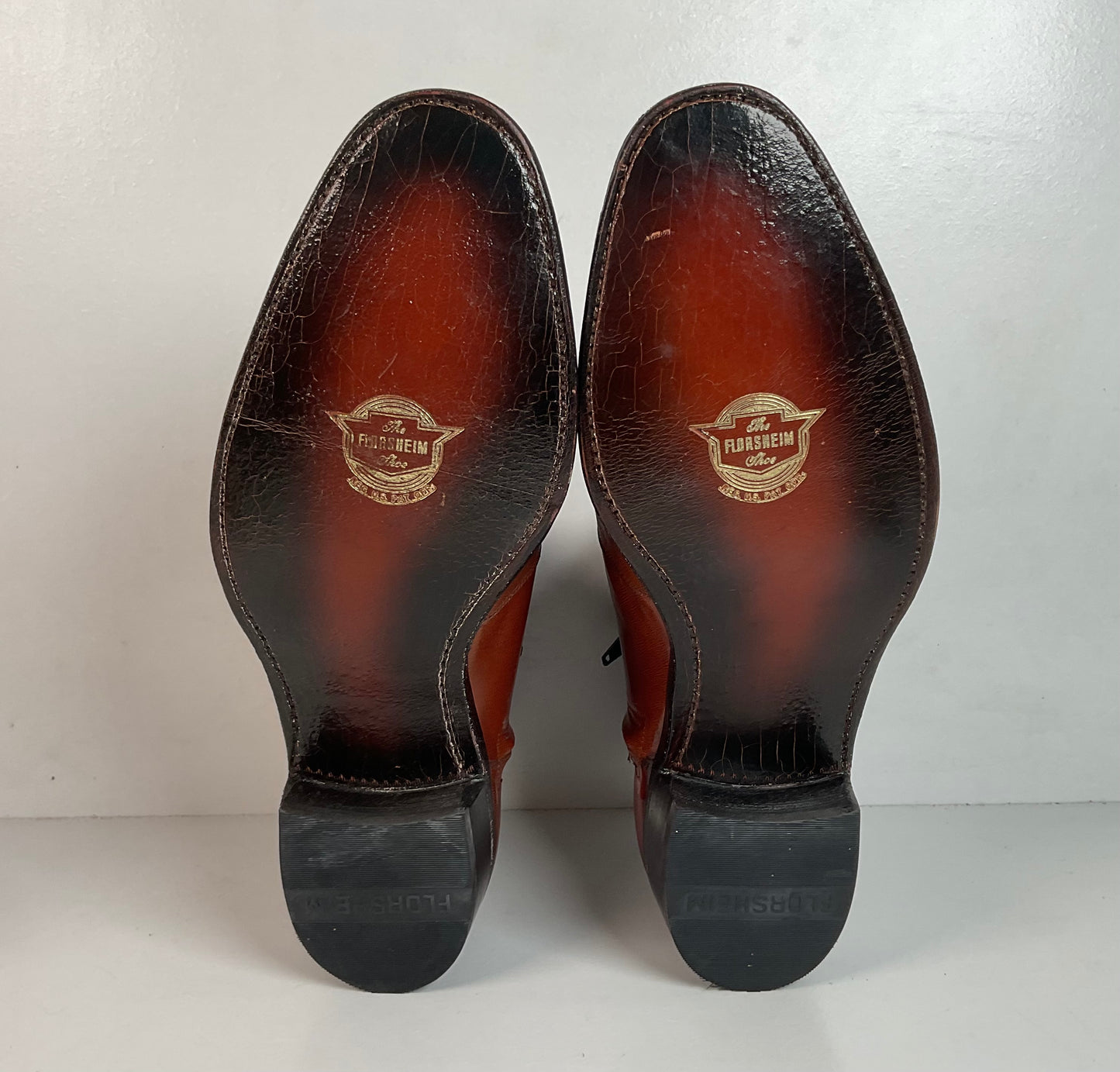 Vintage Florsheim Beetle Boots | Chelsea Style | Burnished Brown | Men’s 11 D