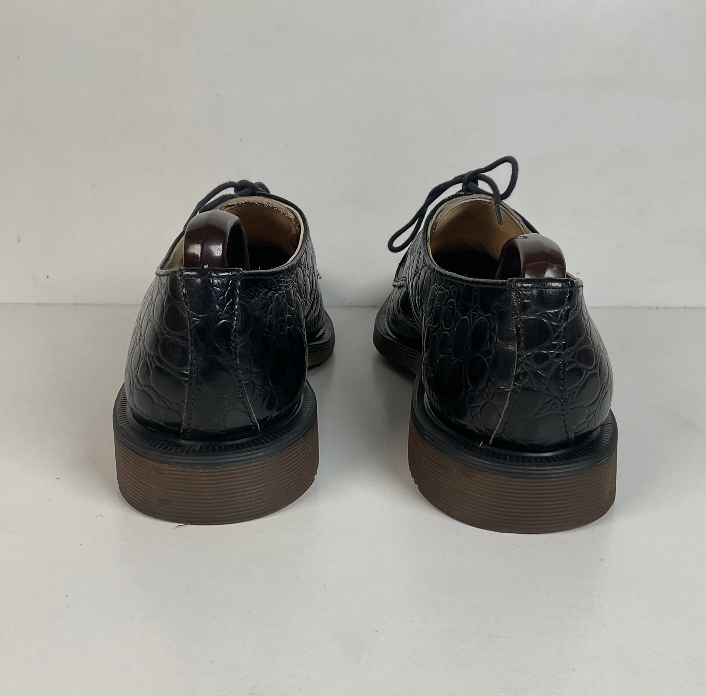 Vintage Dr. Martens Crocodile Embossed Derby Shoes Men’s 8 UK | 9 US England