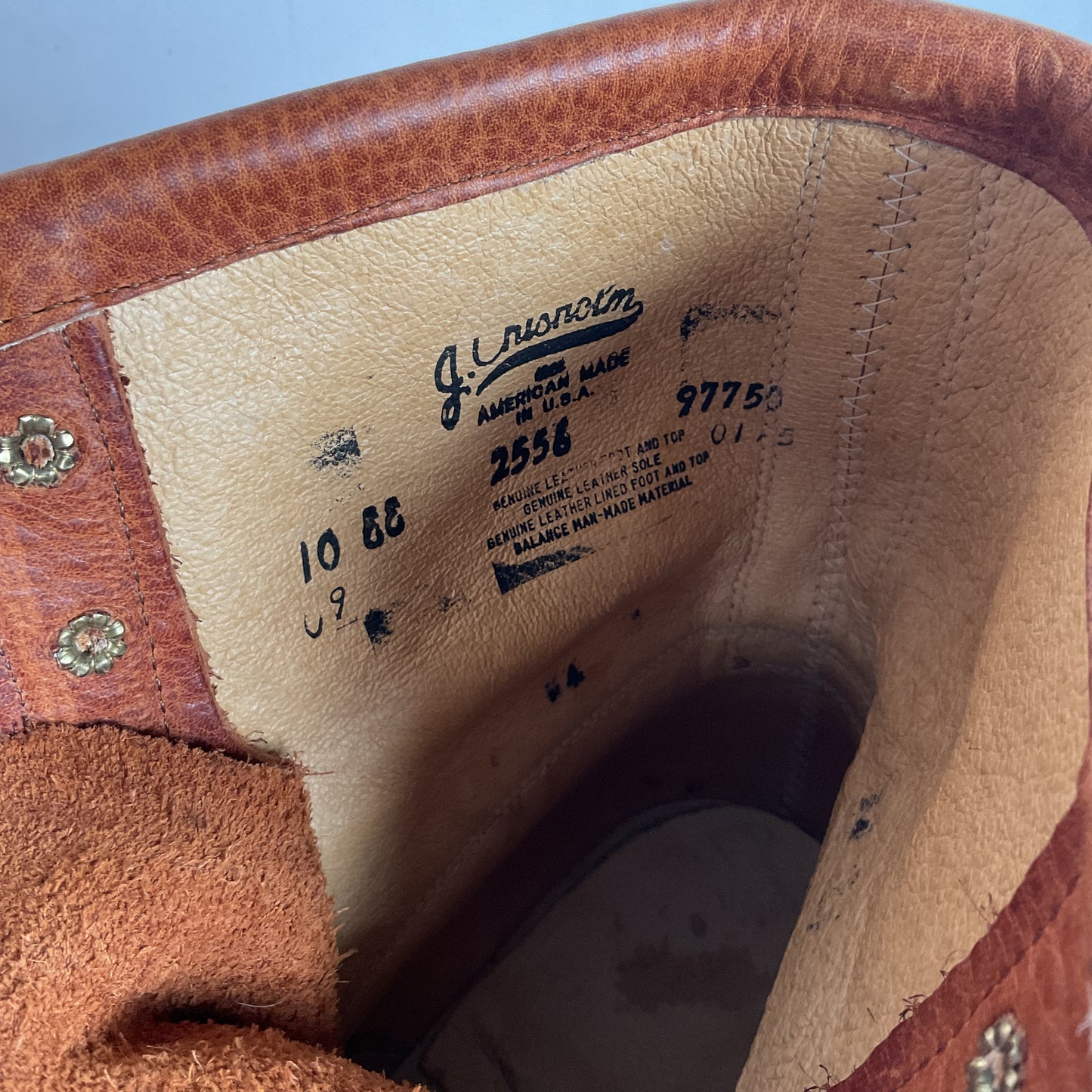 Vintage J. Chisholm Kiltie Packer Boots 10 EE USA Made