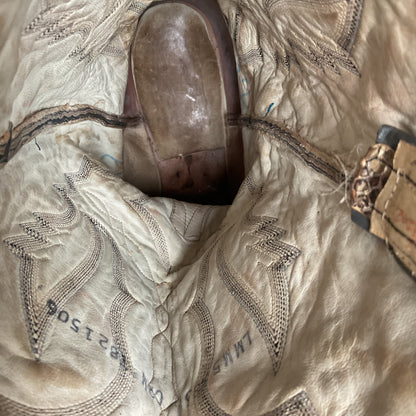 Vintage Larry Mahan Python Snakeskin Cowboy Boots | Reticulated | Men’s 12 D