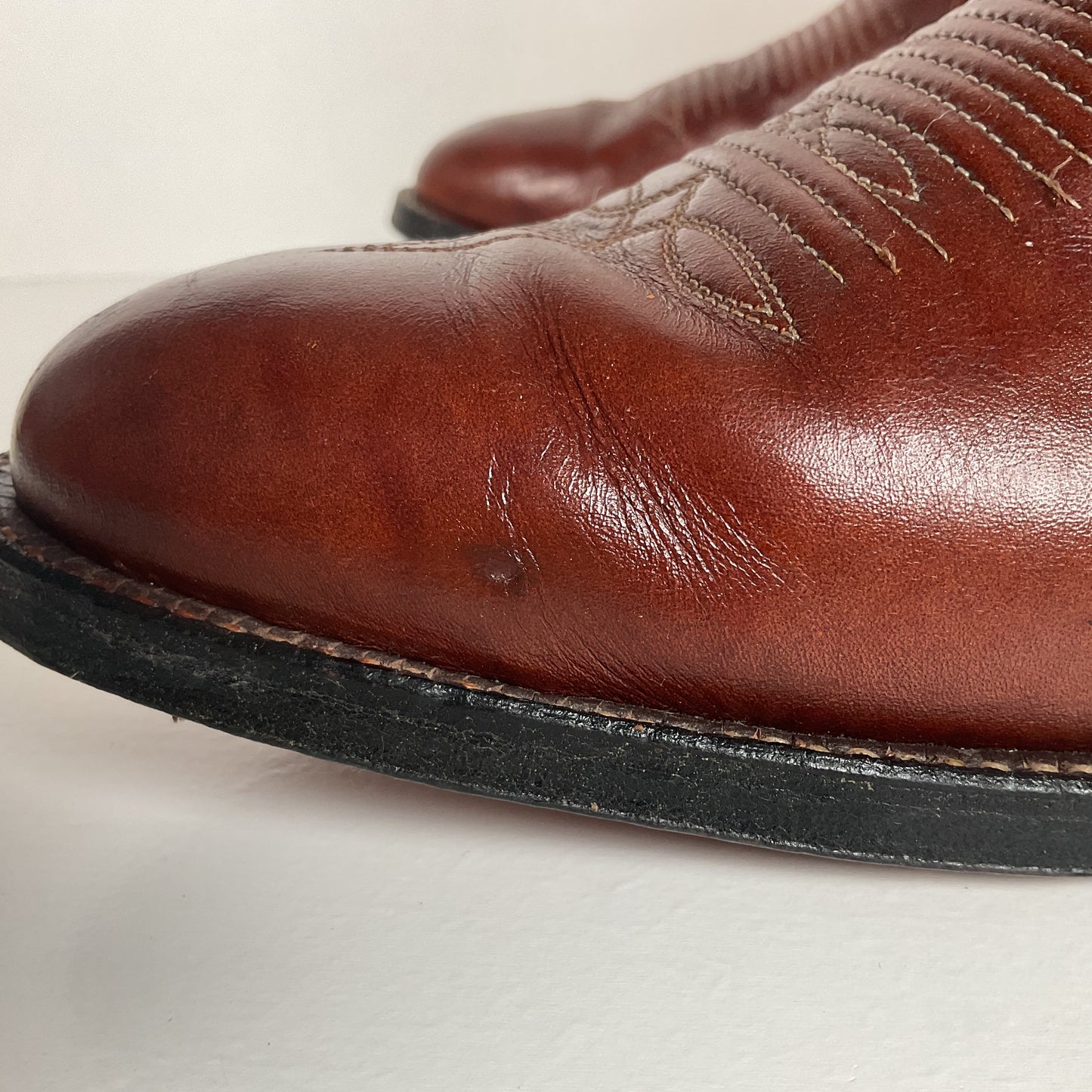 Vintage Tony Lama Cowboy Boots | Chocolate Cow | Men’s 11 D