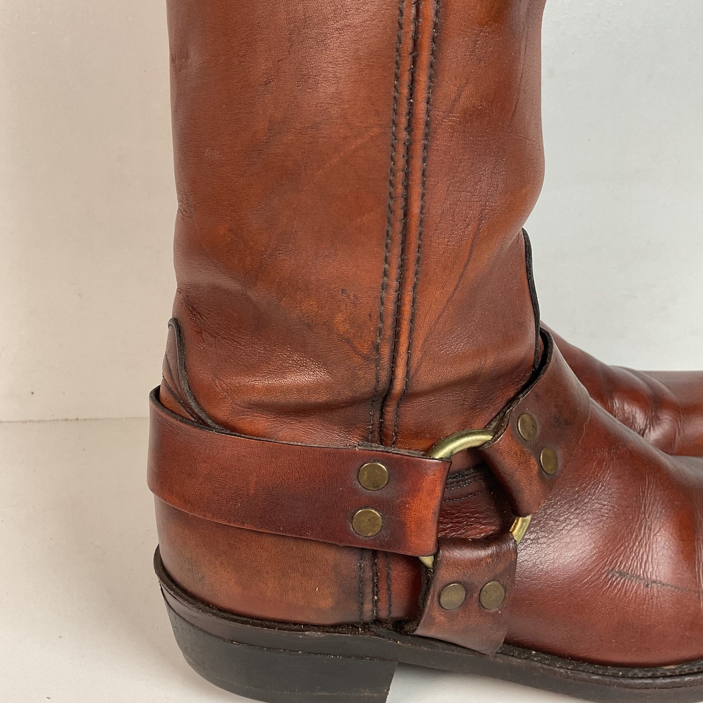 Vintage Frye Black Label Harness Boots 10.5 D USA Made