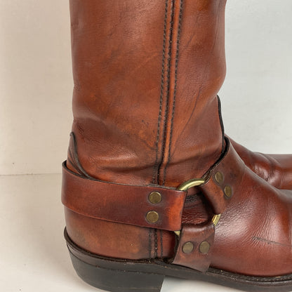 Vintage Frye Black Label Harness Boots 10.5 D USA Made