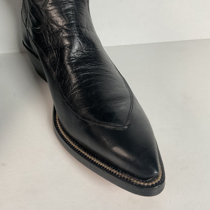 Vintage Justin Algonquin Toe Cowboy Boots | Fort Worth Label | Exotic | 1960s | Men’s 7.5