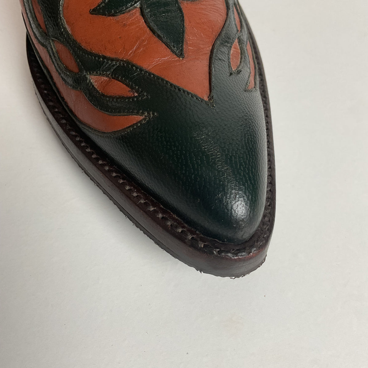 Vintage Caboots Wingtip Cowboy Boots | Tooled Inlays | Men’s 8 | Women’s 9