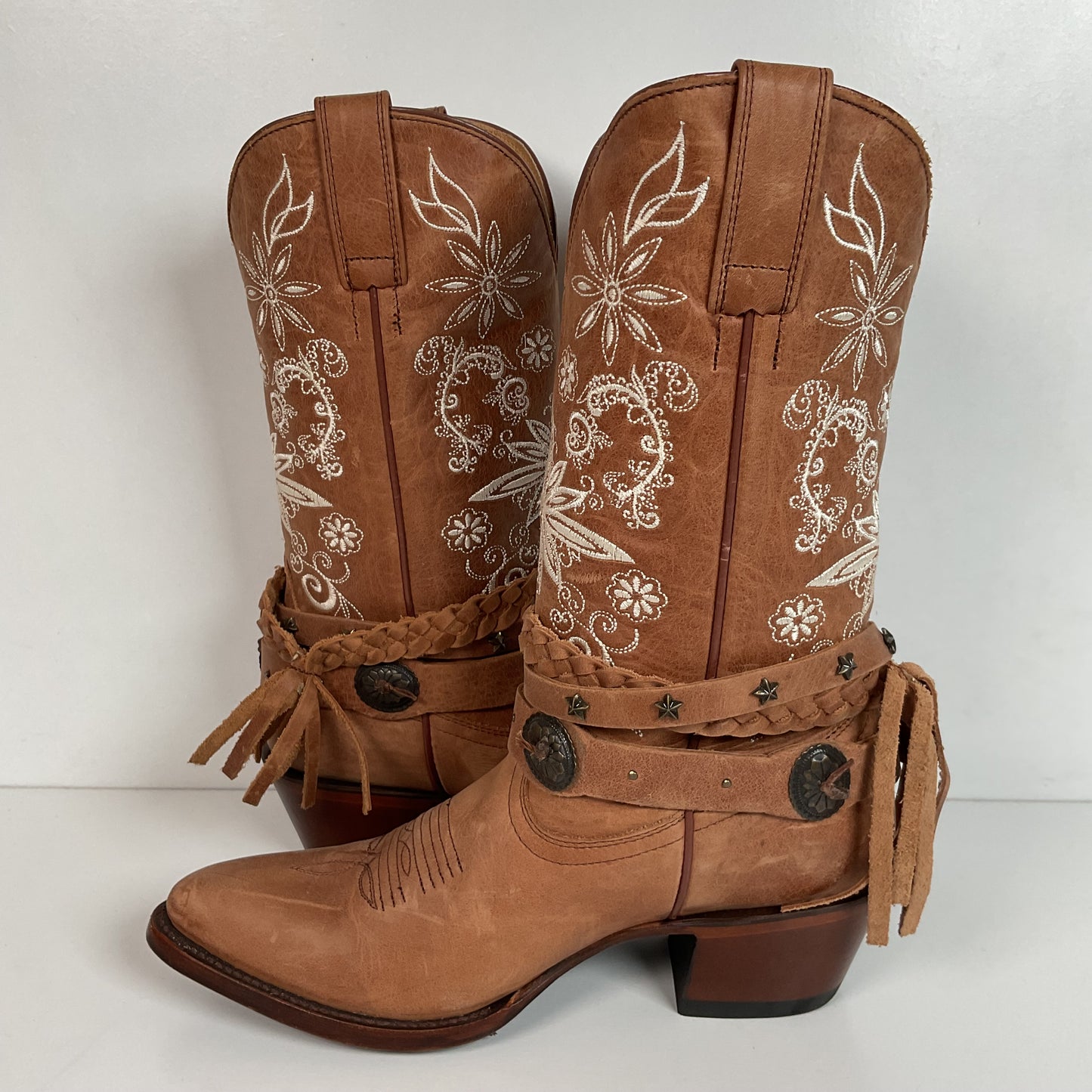 Shyanne Wildflower Cowgirl Boots 8 M Harness