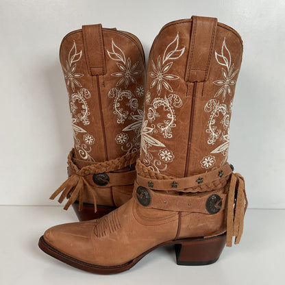 Shyanne Wildflower Cowgirl Boots 8 M Harness