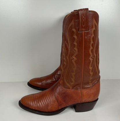 Vintage Tony Lama Teju Lizard Cowboy Boots | Gold Label | Men’s 10 D