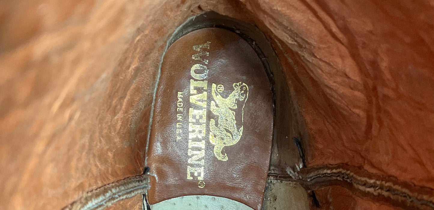 Wolverine Pigskin Suede Cowboy Boots 8.5 EE USA Made Rough Out