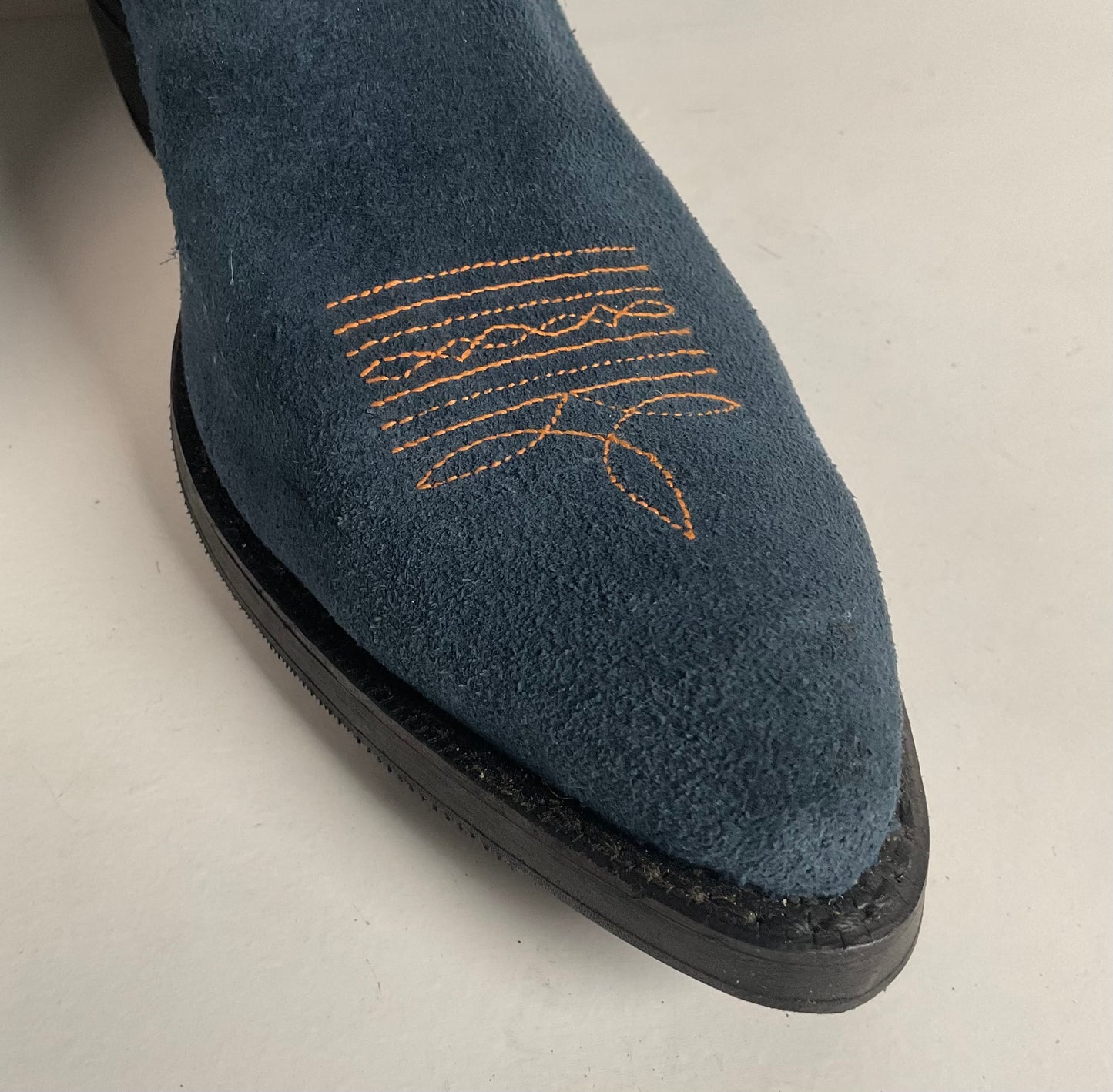 Vintage Blue Jean Denim Cowboy Boots | USA Made | 1970s | Men’s 11 D