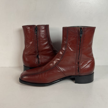 Vintage Florsheim Imperial Zipper Boots 10 D Chelsea Style