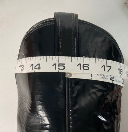 Late 1960s Tony Lama Patent Leather Cowboy Boots 10.5 D Glossy USA Made