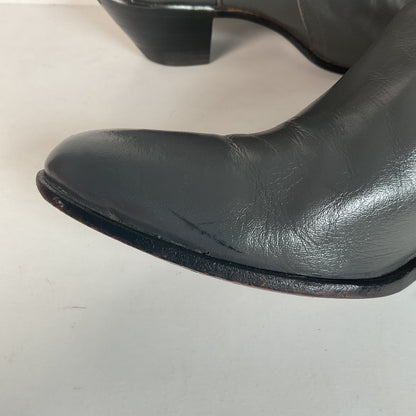 Vintage Justin Tall Grey Cowgirl Boots 7 B USA Made