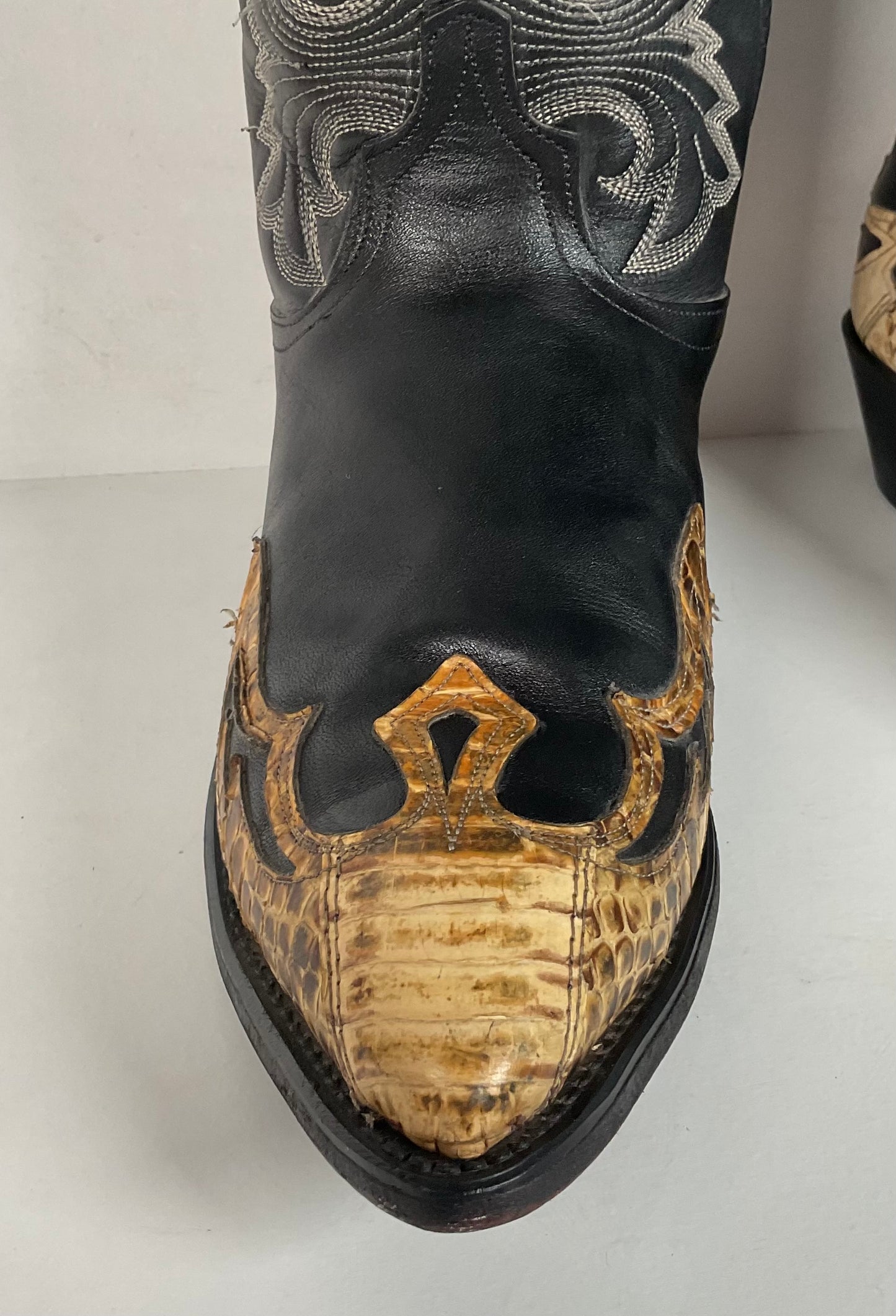 Dan Post for Code West Cowboy Boots | Python Snakeskin Tip | USA Made | 9 Wide