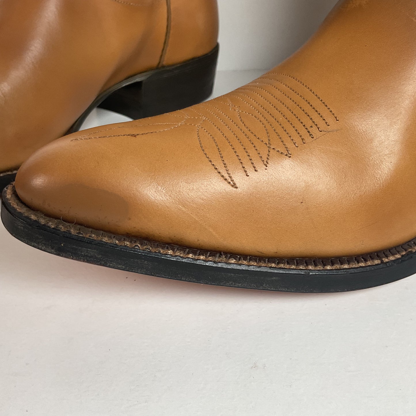 Vintage 1960s Justin Cowboy Boots 11.5 D Hand Lasted Old Fort Worth Label