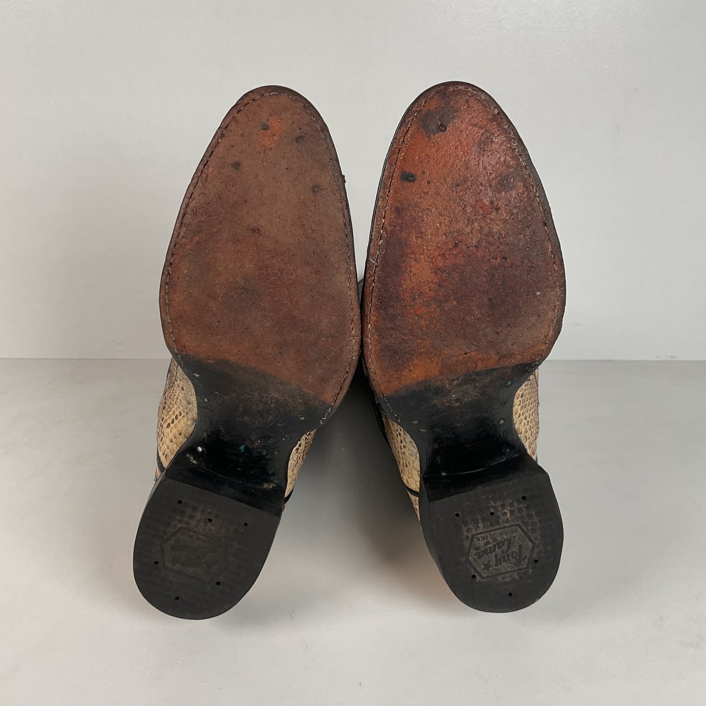 Vintage Tony Lama Python Snakeskin Cowboy Boots | Gold Label | Men’s 7.5 D