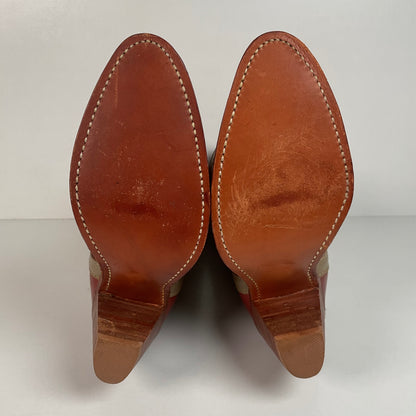 Vintage Capezio Butterfly Cowgirl Boots | Tooled Inlays | USA Made | Women’s 8 M