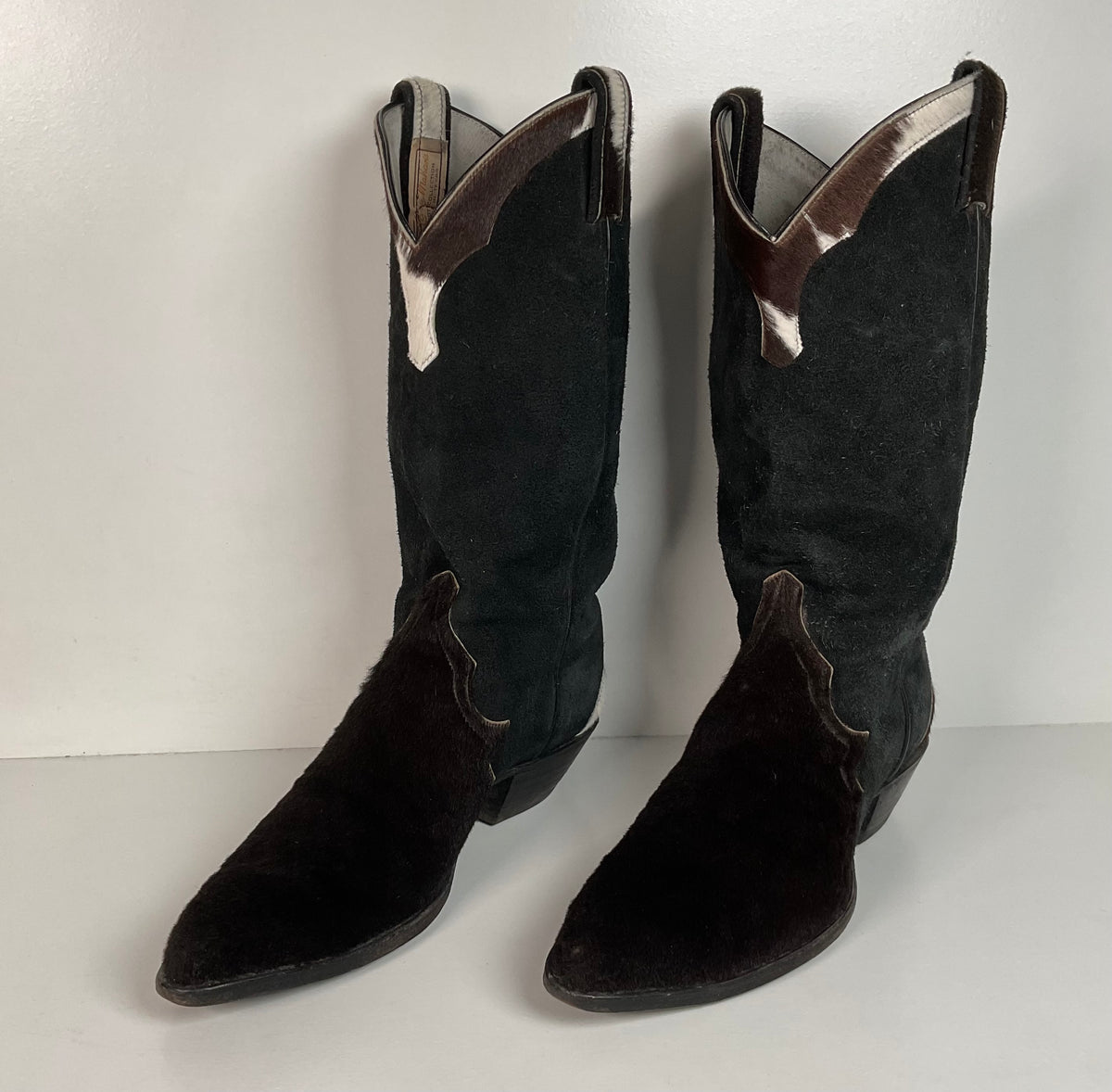 Vintage Larry Mahan Cowboy Boots | Pony Hair on Cowhide | Triad | Men’s 9.5 B