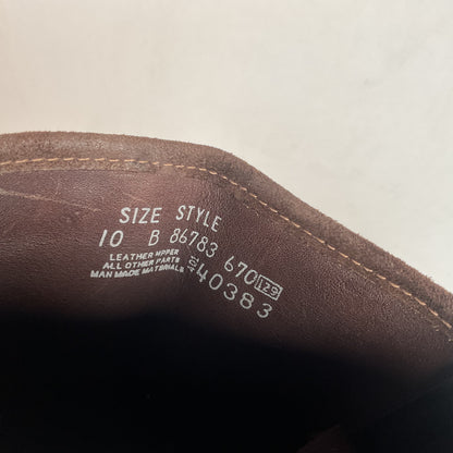 1970s Sears Chocolate Suede Harness Boots Men’s 10 B (Narrow) USA Made