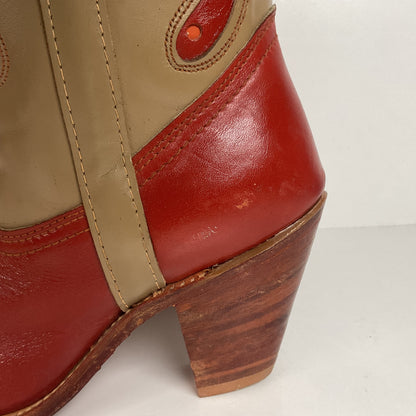 Vintage Capezio Butterfly Cowgirl Boots | Tooled Inlays | USA Made | Women’s 8 M