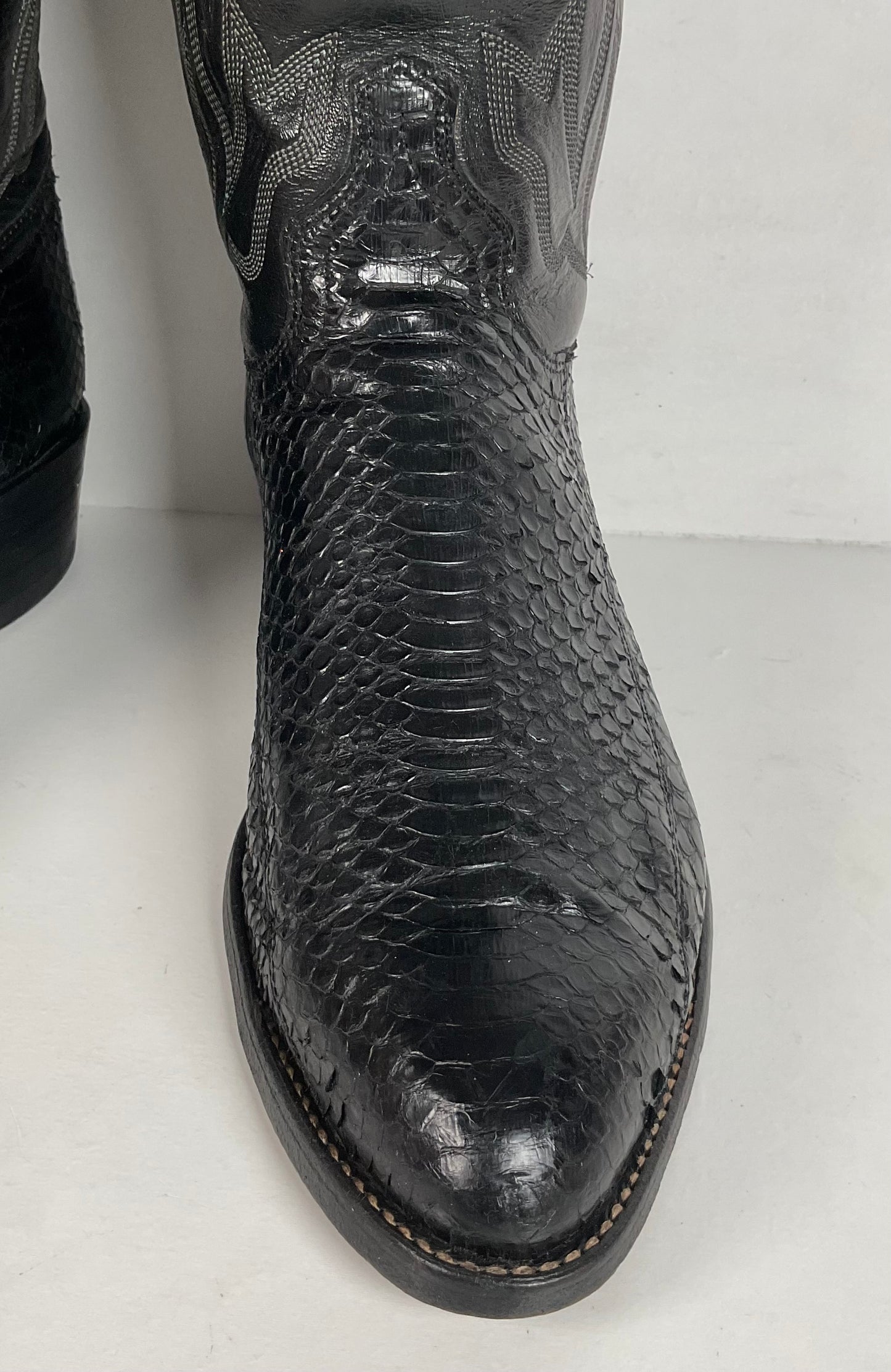 Texas Imperial Snakeskin Cowboy Boots | USA Made | Python | Set of (2) | 9.5 D