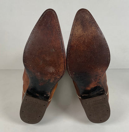 Vintage Cuadra Butterfly Cowgirl Boots | Teju Lizard | Tooled Inlays | Women’s 8