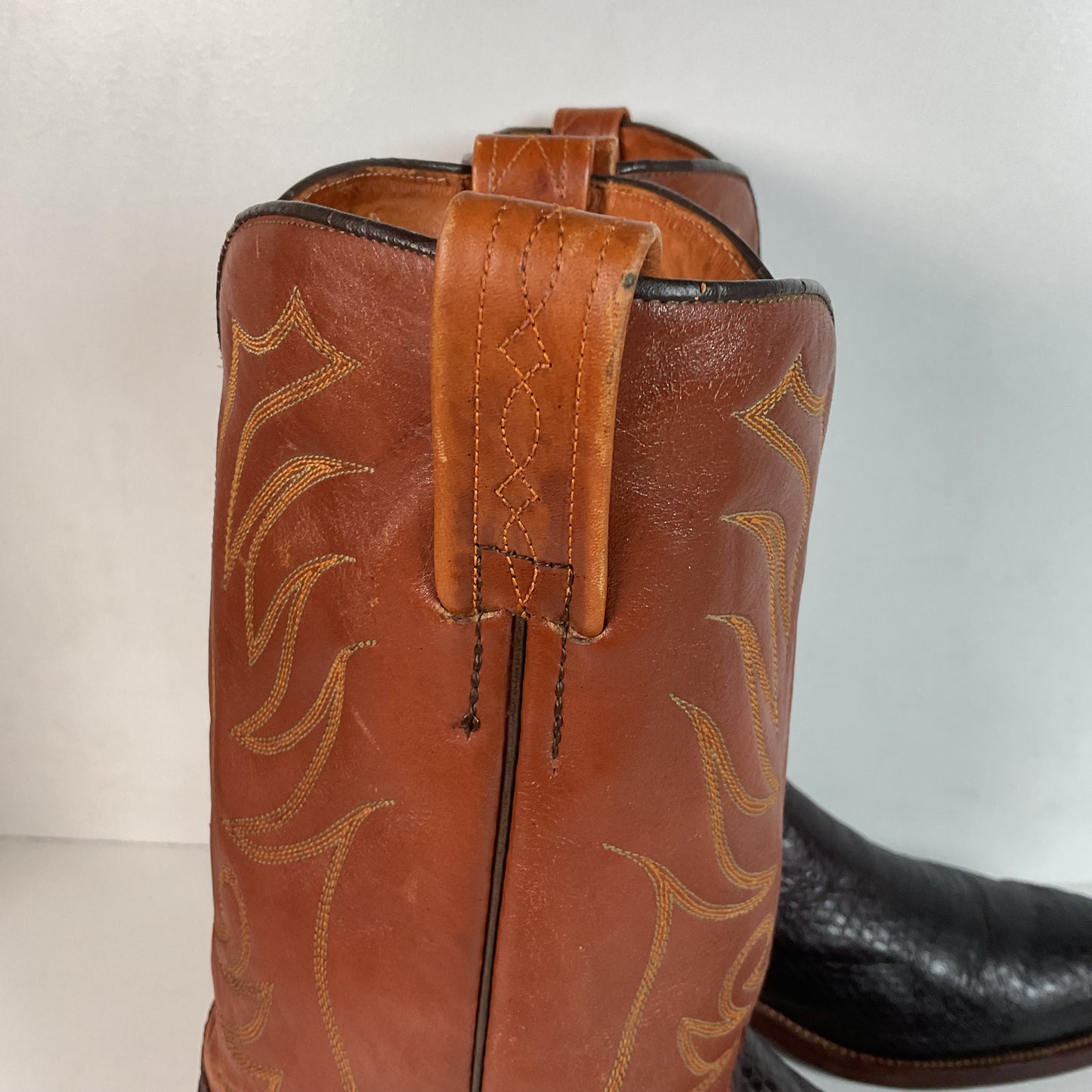 Vintage W.B. Masterson Wrangler Cowboy Boots 12 B (Narrow) Dress Lizard Cut