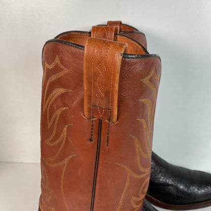 Vintage W.B. Masterson Wrangler Cowboy Boots 12 B (Narrow) Dress Lizard Cut