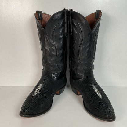 Nocona Exotic Stingray Cowboy Boots 9 D USA Black
