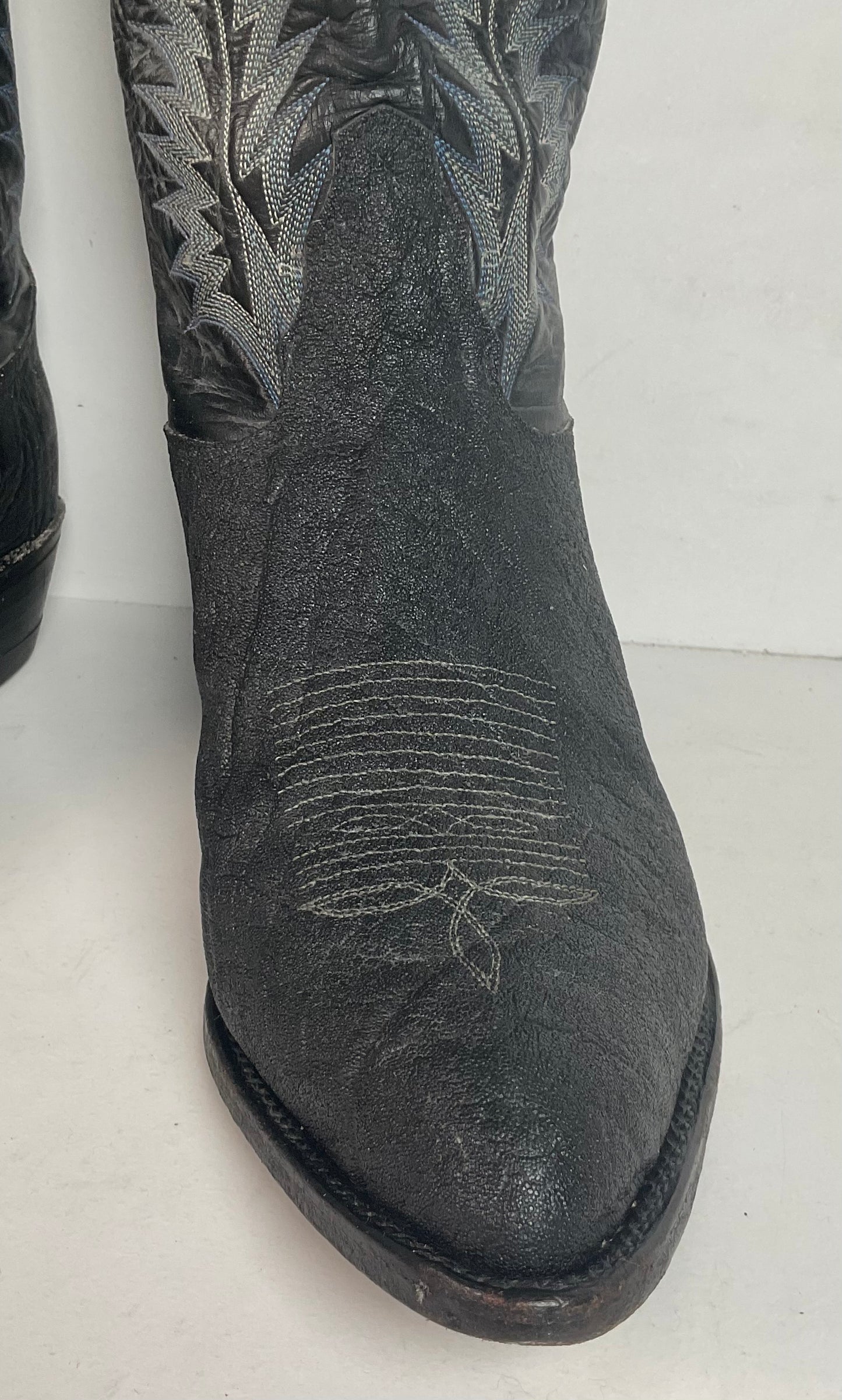 Vintage Tony Lama Elephant Cowboy Boots 10.5 EE Gold Label USA Made