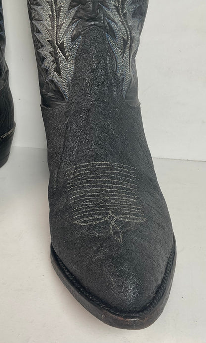 Vintage Tony Lama Elephant Cowboy Boots 10.5 EE Gold Label USA Made