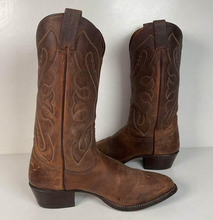 Vintage Tony Lama Cowboy Boots | Bay Apache Cowhide | Men’s 10.5 D