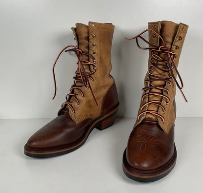 Vintage Chippewa Crazy Horse Packer Boots | USA Made | Men’s 9 D