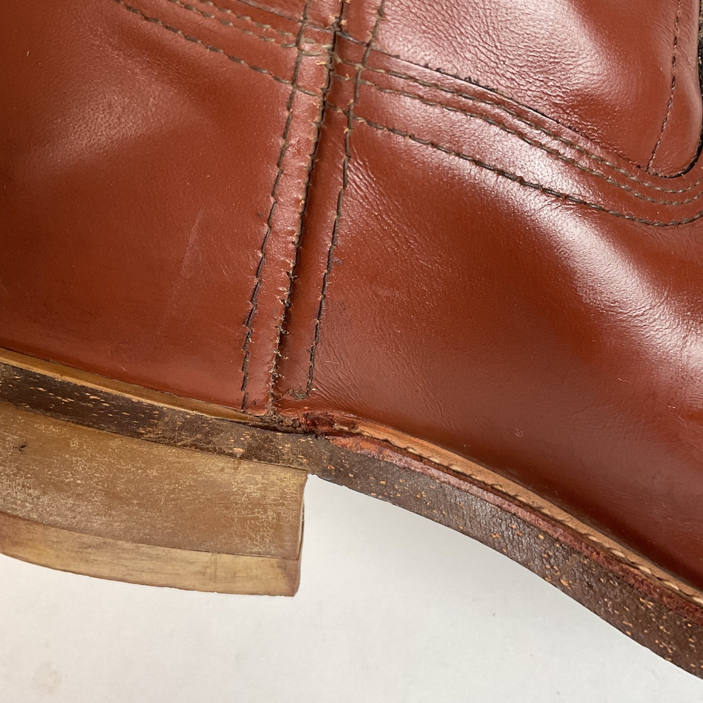 Vintage Rodeo Brand Cowboy Boots 10.5 D USA Made Chunky Campus