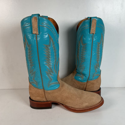 Tony Lama Rough Out Suede Cowboy Boots | USA Made | 10.5 D