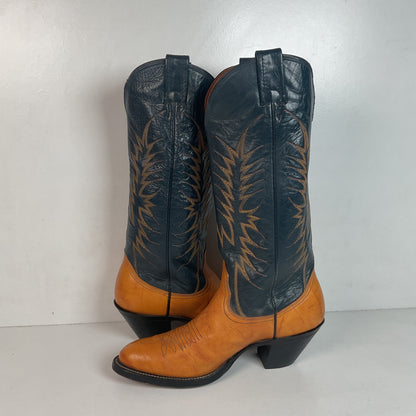 Vintage Nocona Butterscotch Cowgirl Boots 7 B USA Made