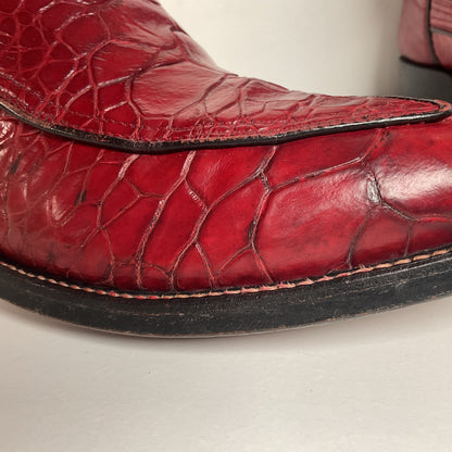 Vintage Cowtown Algonquin Toe Cowboy Boots | Pre-Ban Sea Turtle | Red | Men’s 8 D
