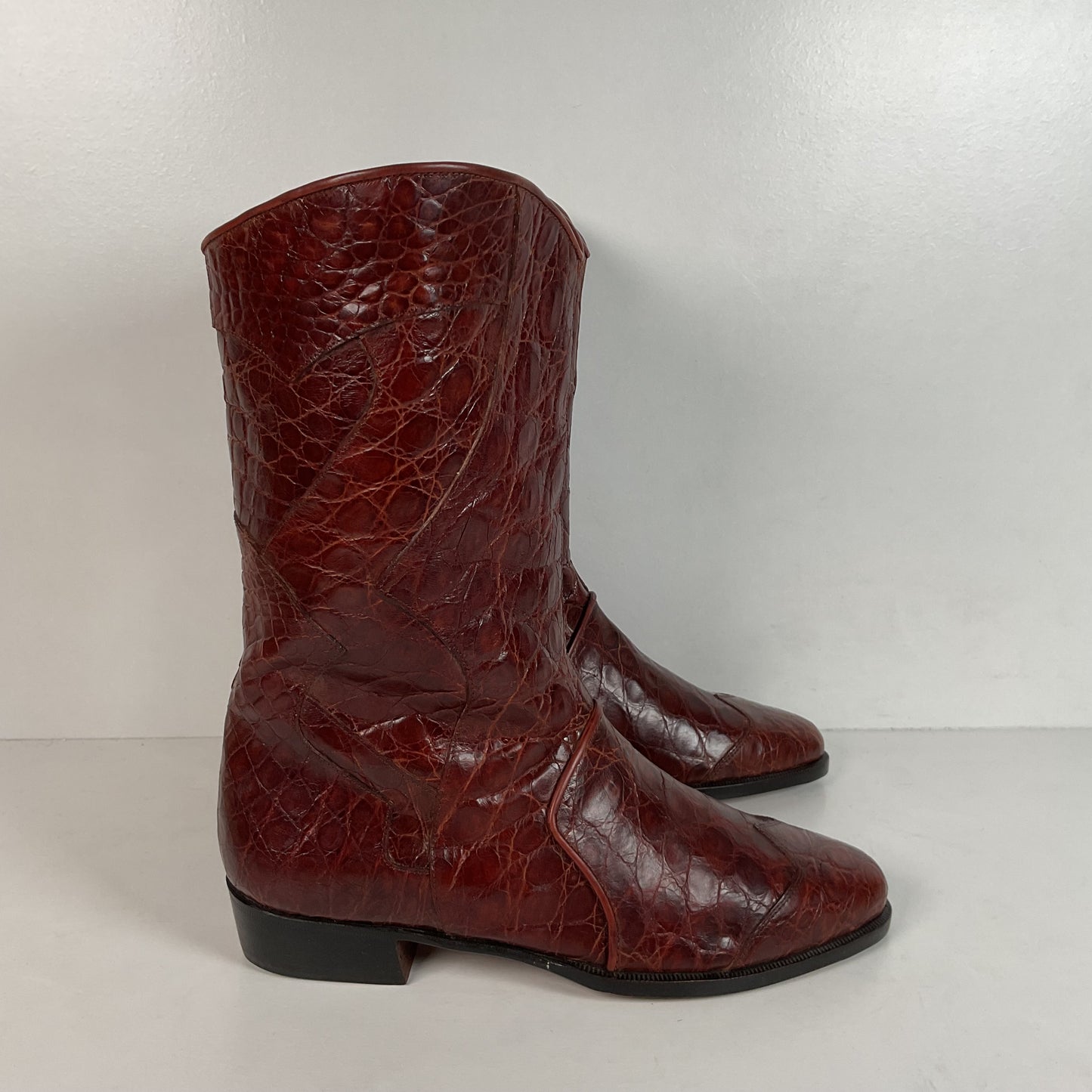 Vintage Lorenzo Banfi Dress Boots | Full Crocodile | Men’s 9 M