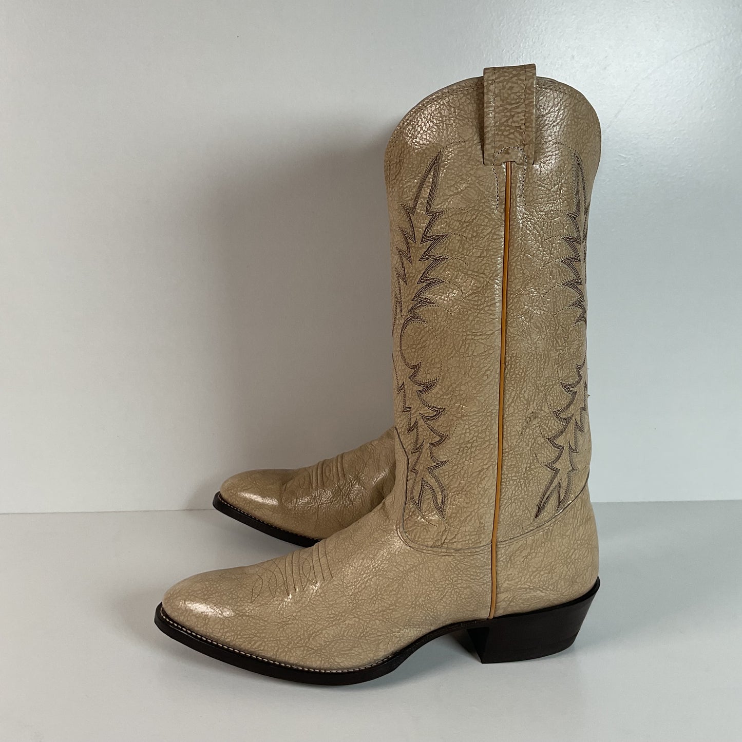 Vintage Nocona Kangaroo Cowboy Boots | USA Made | Sand | Men’s 10 D