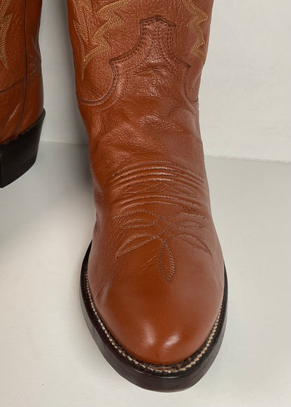 Vintage Justin Cowboy Boots | Deer Skin | USA Made | Men’s 9 D