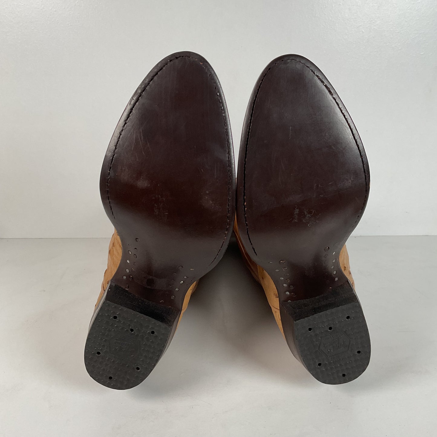 Tony Lama Full Quill Ostrich Cowboy Boots | USA Made | Men’s 6 EE | Women’s 7