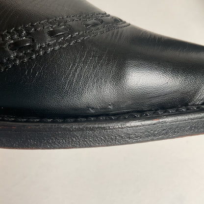 Boulet Cowgirl Boots | Black Torino Calf | Wingtip Triad | Women’s 6 C